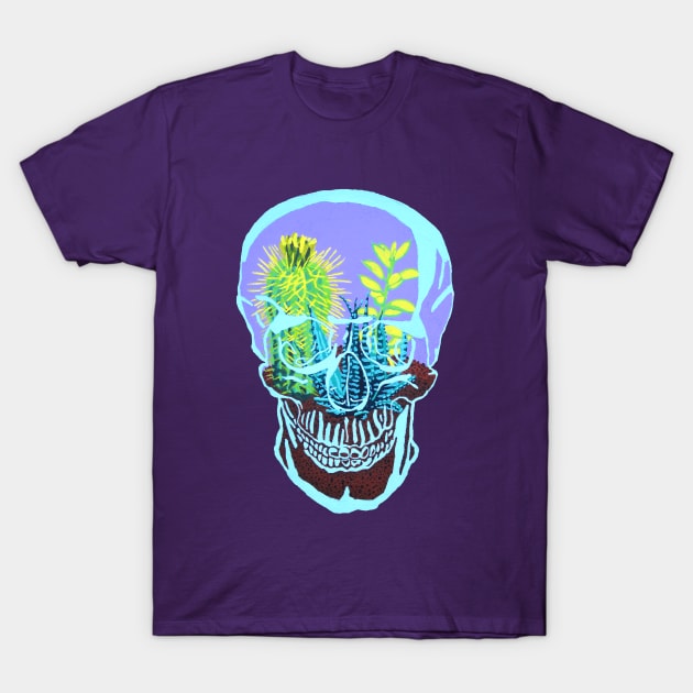 Skull Terrarium T-Shirt by RaLiz